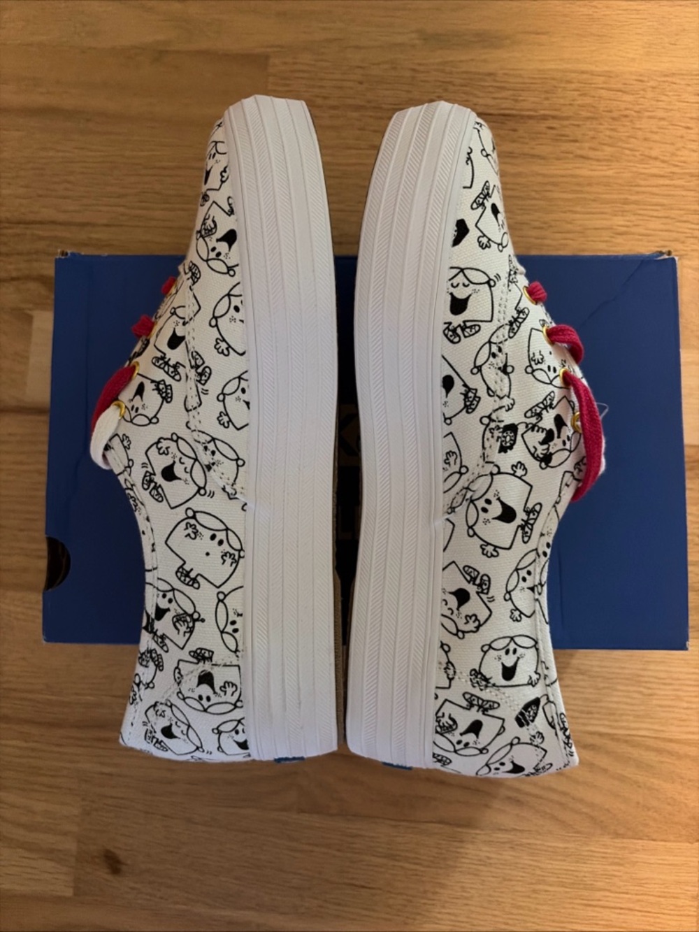 Keds Miss Chatterbox White Sneakers with Pink Accents - Picture 3 of 5